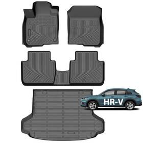 Alu5342178 Allroo New For Honda Hr-v 2023-2026 Car Floor Mats And Cargo Liner Black Rubber Durable