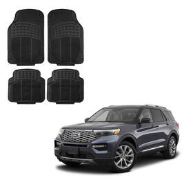 Altocars 3905829572395 Fit For All Ford Car Floor Mat 4pcs Front Rear Black Rubber Heavy Duty