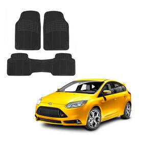 Altocars 567567557786 For All Ford Car- Floor Mat 3pcs Front Rear Rubber Black Premium Quality