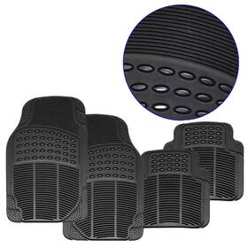 573211 Altocars For All Fiat Floor Mats 4 Pcs Black Rubber Easy To Fit Heavy Duty Ergonomic