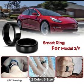 Y-rngblk001 American Merchant Supply Co. Tesmdl3/y-rngblk001 Tesla Smart Key Ring Nfc For Model 3 / Y 2019-2024 Black Ceramic Size 8
