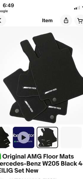 A2906807002 Amg Mercedes-benz Floor Mats C-class W 205 New Rm