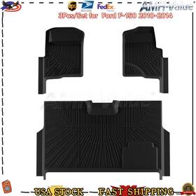 Amh-value 753933983413 For Ford F150 2010-2014 3pcs/set Heavy Duty All-weather Flexible Tpe Floor Mats
