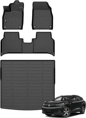 An-id4 Anbingo 21-24 Anbingo-floor Mats And Cargo Liner For Vw Id.4 2025-2021 All Weather Tpe