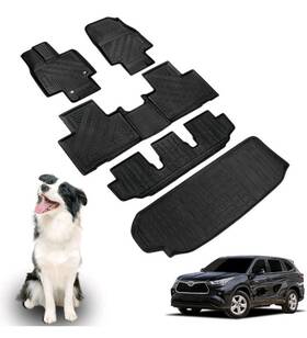 Antsvnn 790901964104 Car Floor Mats Truck Mat Compatible For Toyota Highlander2021-2024 2025 All-wea