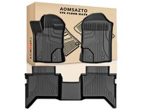A02es011f1026 Aomsazto Floor Mats For Ford Ranger Supercrew Cab 2019-2024 Heavy Duty Tpe
