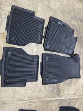 4k1061501041 Audi A6 C8 4a Rubber Floor Mats All-weather Black Full Set