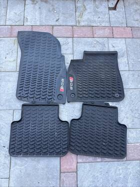 4m8061221a Audi Sq8 Q8 Rubber Floor Mats Front Rear All-weather Black 4-set
