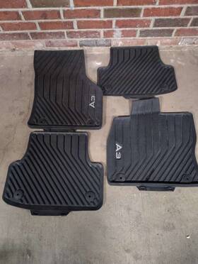 8v5-061-512 Audi 15-20 A3 Quattro 8v Front And Rear Floor All Weather Mat Set Oem