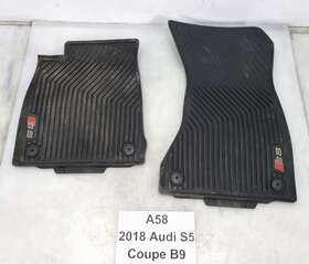 8w7061221b Audi 2018-2023 Oem S5 Sportback Front All Weather Rubber Floor Mats Set