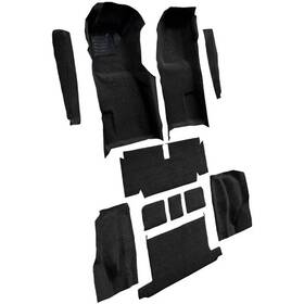 22568 Auto Custom Carpets 1971-1975 Corvette Coupe Complete With Pad 801 Black Cutpile