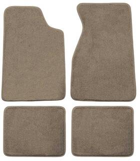 A409668 Auto Custom Carpets 1979-93 Mustang Cut Pile 4 Piece Floor Mat Set Without Logo - Smoke