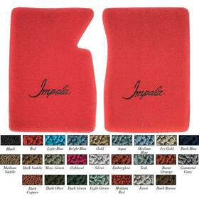 Pl10167 Auto Custom Carpets 1958-70 Chevrolet Bel Air 4-piece Floor Mat Set Loop Impala Script Logo Fawn