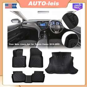 7021444f-250f Auto-leis Floor Mats And Cargo Trunk Liner 3d Molded Black Set For Toyota Camry 2018-2023