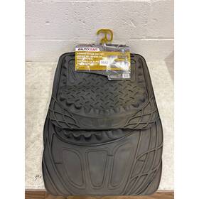 Acfs4581b Autocraft Rubber Floor Mat Set 4 Pieces Fits Trucks Black -
