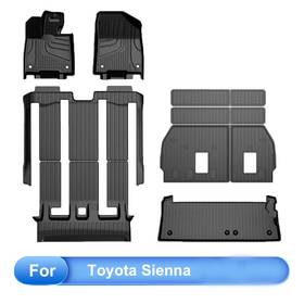 Fm-to-026-zh-3 Autopart0517 For 2021-2025 Toyota Sienna All Weather Tpe Floor Mats Cargo Liner Backrest Mat