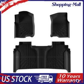 Autoparts-shopping-mall Car24068 3pcs/set Car Floor Mats For Chevy Silverado/gmc Sierra 1500 2019-2025 Crew Cab