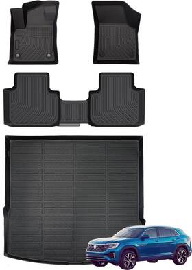 Flcl-atlas-cross-sport-2020 Autopartsellonline Floor Mats Cargo Tray For 2020-2025 Volkswagen Atlas Cross Sport Trunk Accessory