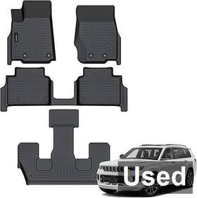 Afma-039 Auxko - 4 Piece All Weather 3 Row Floor Mats For Jeep Black