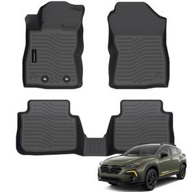 Afma-078 Auxko Subaru Crosstrek 2024 2025 Weather Floor Mats Tpe Rubber Anti-slip 1st And 2nd Row