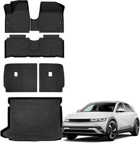 Afma-287 Auxko All Weather Floor Mats Cargo Mat With Backrest For Hyundai Ioniq 5