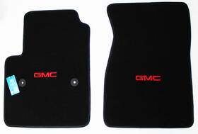 4284-r Averys Floor Mats New 2015-2017 Gmc Sierra Yukon Denali Black Carpet Red Logo
