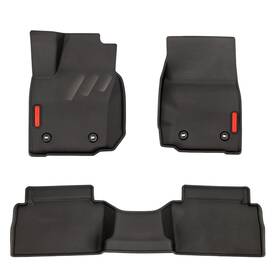 Blty-bl-ta43r Baselayer Floor Mats For Toyota Tacoma 2024-2025 Double Cab Front And Rear