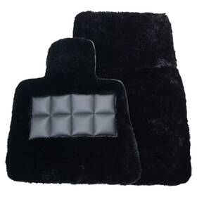 Be-lam-hur12-sk-blk-1 Bespoke Edition Lambswool Sheepskin Floor Mats For Lamborghini Huracan