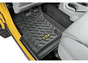 Bestop 5151101a Fits 1987-1995 Jeep Wrangler - Front Plastic Molded Black Premium Mats Set