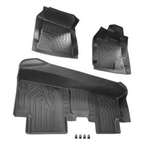 0cnob3 Bfo Floor Mats Liners Black Tpe All Weather For Honda Civic 2012-2014 2015 3pc