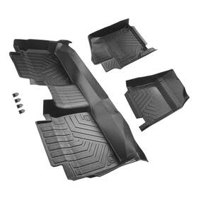 X5b6vn Bfo Front And 2nd Row Floor Liner Set Tpe Rubber For Toyota Camry 2012-2017 Black
