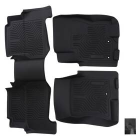 Bfo Yis2yr All-weather Floor Mat Set For Nissan Frontier Crew Cab 08-21 Black Tpe