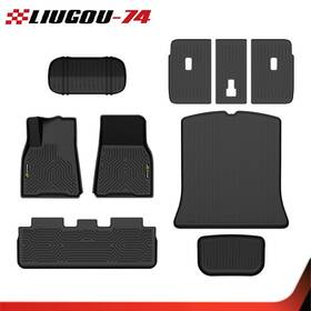 Big-wheel Big256636 Floor Mats And Front Rear Cargo Backrest Fits Tesla Model Y 2024-2025