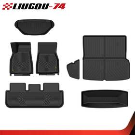 Big563274 Big-wheel All Weather Tpe Floor Mats Liners Full Set Black Fit For 2021-2024 Tesla Model S Big563274 Big-wheel All Weather Tpe Floor Mats Liners Full Set Black Fit For 2021-2024 Tesla Model S