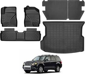 Blescape0912 Bingoliner Floor Mats Trunk And Backrest Mat For Ford Escape 2009 2012 Tribute Mariner