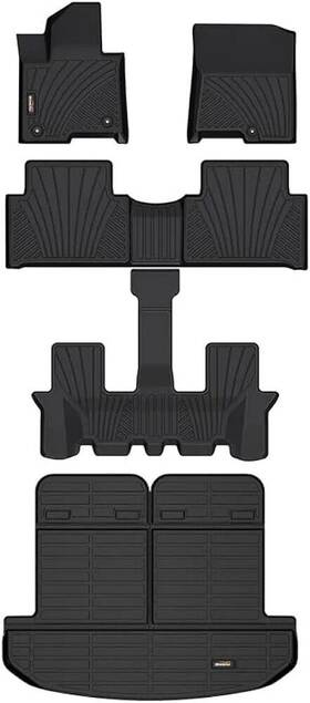 Binmotor 749753095719 Custom Floor Mats Set- Kia Sorento 2021-2025 6/7 Passenger Not For Hybrid