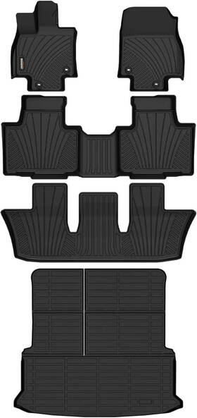 Binmotor 749753095764 Floor Mats And Cargo Liner Set For Toyota Grand Highlander 2024-2025 All Weather