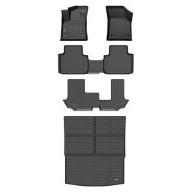 Binmotor 749753096129 Binmotor-all Weather Floor Mats And Cargo Liner For 2018-2025 Vw Atlas 7 Passen