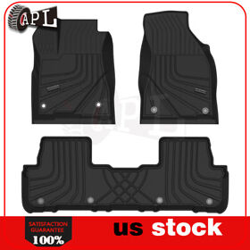 Ap16521301l Black Tpe Car Floor Mats Fit For Toyota Highlander 2014-2019 All Season F R Set