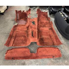 51471976639 Bmw 1988-1991 E30 325ix Coupe Factory Floor Covering Carpet Set Cardinal Red Oem