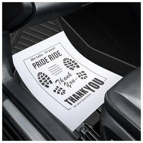 Dian-2703 Branded 12pcs Paper Floor Mats For Cars Foldable Automotive With Shoe Print