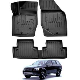 Fl3dcxc900214 Branded Floor Mats For Volvo Xc90 2002-2014 Custom Fit All Weather Liners Black Set