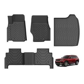 J-gc-c-22 Broryan Floor Mat For 2022-2024 Jeep Grand Cherokee 1st 2nd Rows And Cargo