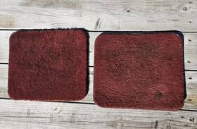 3522027 Cadillac 1977-1992 Deville Brougham Rwd Rear Carpet Floor Mats Burgundy Oem