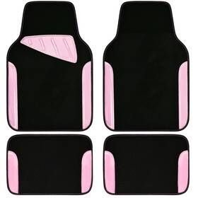 Jd038gd-pk2-4p35 Car Pass Jelly Waterproof Floor Mats 4pcs Universal Fit Pink Anti-slip For Women