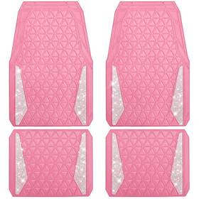 Jd333yy-pk1zs-4p Car Pass Bling Mats Diamond Rubber Floor Full Set Anti-slip 3d Rhomb