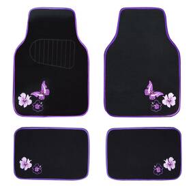 Zt-0139-2 Car Pass Embroidery Butterfly And Flower Purple Zt-0139-2 Car Pass Embroidery Butterfly And Flower Purple