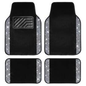 Zt-0606-4 Car Pass Bling Diamond Floor Mats Shining Rhinestone Carpet Sparkly Glitt
