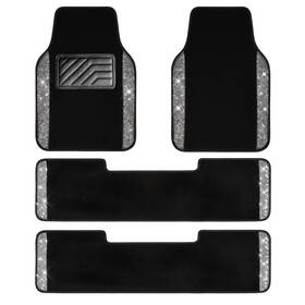 Zt-0606-ab0zs-3r Car Pass 3 Row Bling Diamond Mats Shining Carpet Rhinestones Black White