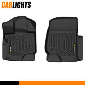 C-02cfm12fdabkf Carlights Waterproof Liners Front Row Tpe Fit For 15-24 Ford F-150 Super Crew Cab